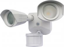 Nuvo 65/211 - LED Security Light - Dual Head - White Finish - 3000K - with Motion Sensor - 120V