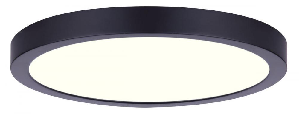 Led Disk Light Integrated Light, Black Finish