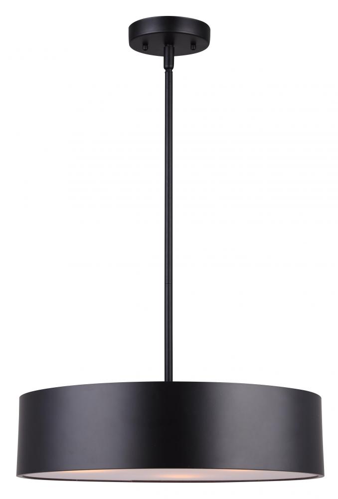 Dexter 3 Light Pendant, Black Finish