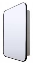 Canarm MCHDC2A2230MBK - Medicine Cabinet, 22" W x 30" H, Wall Mounted, Mirror + Aluminium Profile Cabinet Body