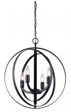 Canarm ICH182B04BK18 - MERIDIAN 4 Light Chandelier