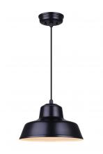 Canarm IPL1095A01BK - Levi 1 Light Pendant, Black Finish