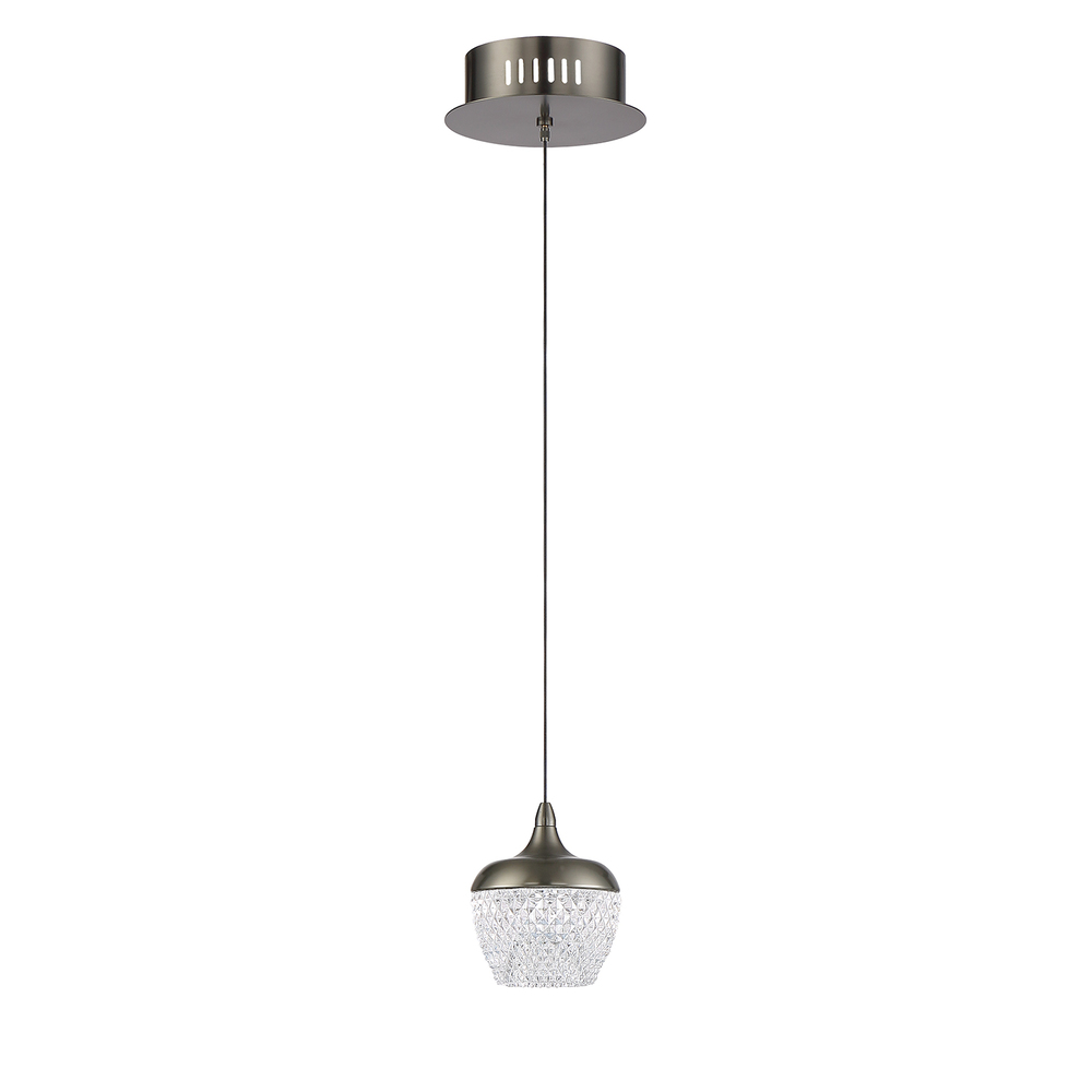 ARIKA series 5 Watt Chrome Integrated LED 1-Light Pendant