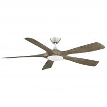 Kendal AC23856-SN/GWO - MISTRAL 56 in. Satin Nickel Ceiling Fan with Grey Weathered Oak blades