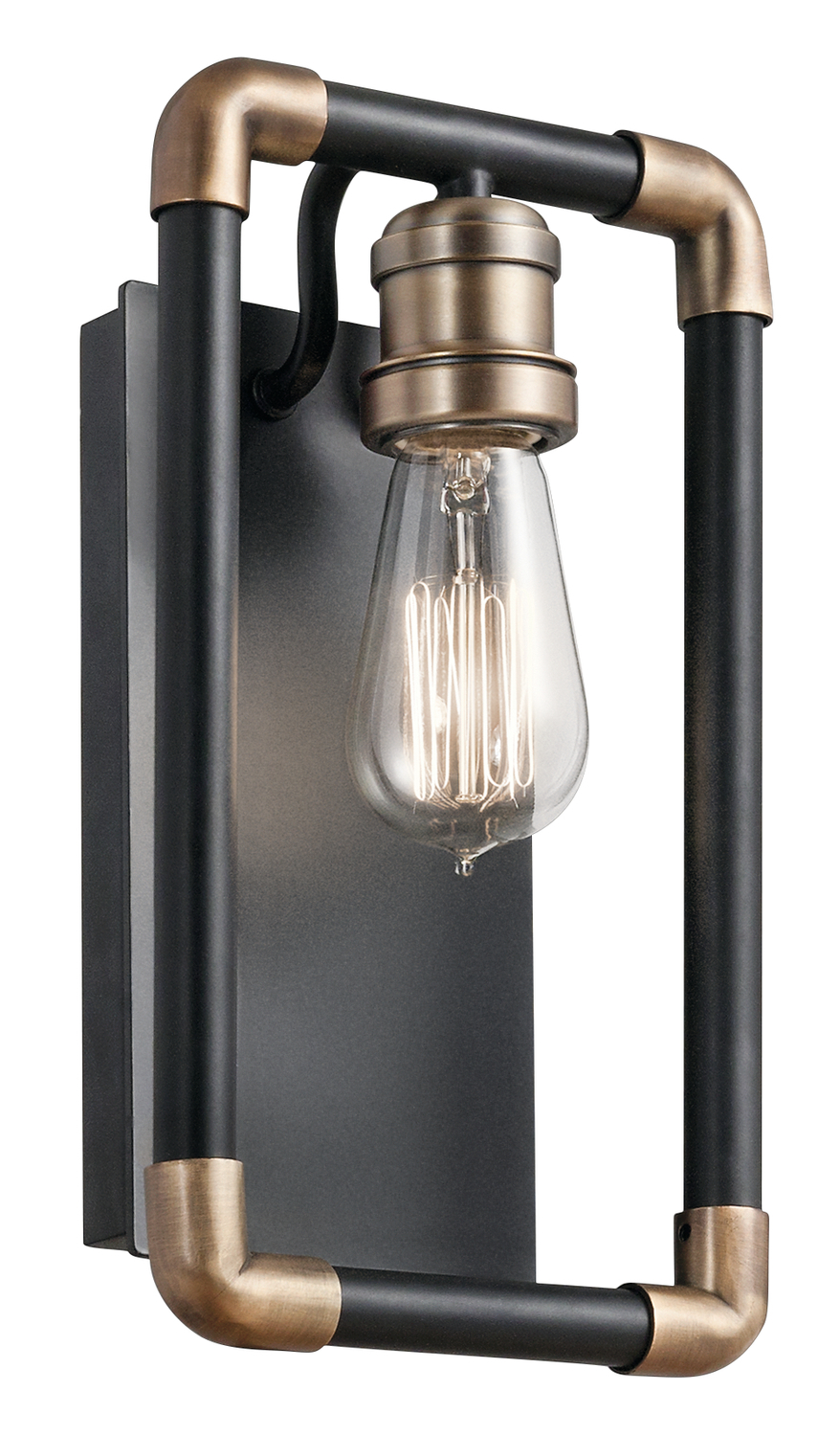 Imahn 1 Light Wall Sconce Black