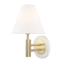 Mitzi by Hudson Valley Lighting H264101-AGB/WH - Robbie Wall Sconce