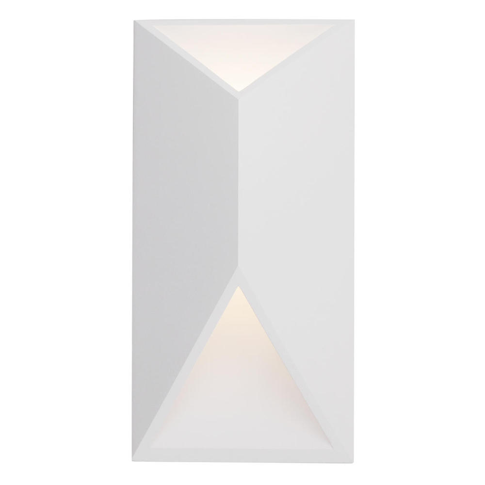 Indio 12-in White LED Exterior Wall Sconce
