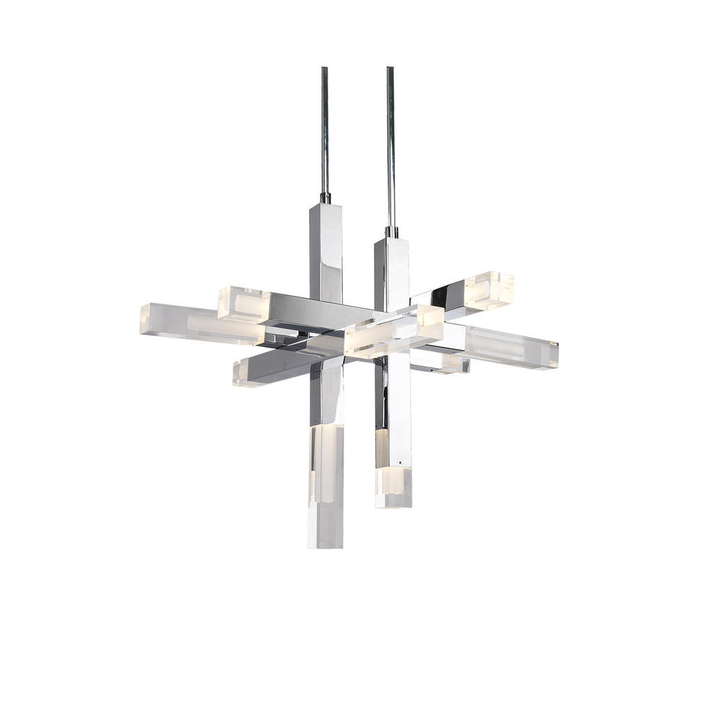 Martelo 30-in Chrome LED Pendant