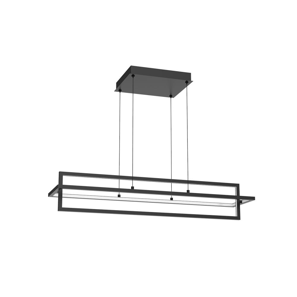 Mondrian 36-in Black LED Linear Pendant