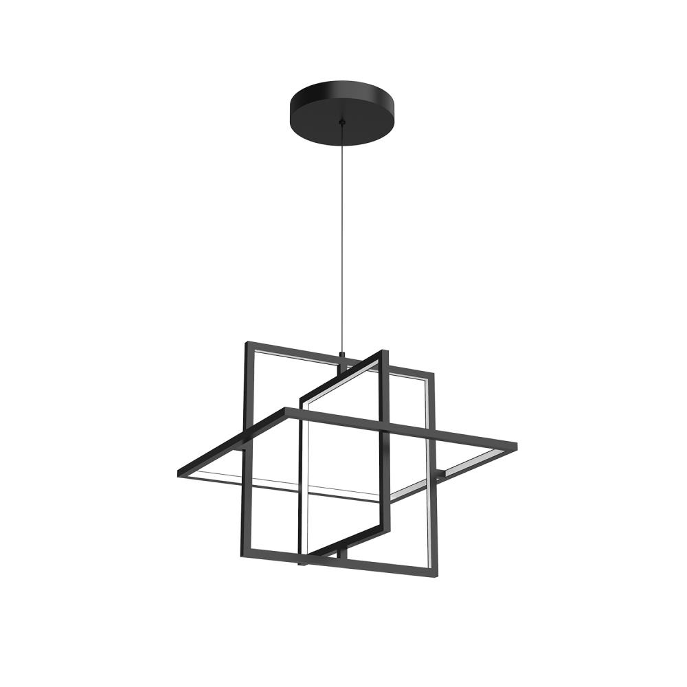Mondrian 20-in Black LED Pendant