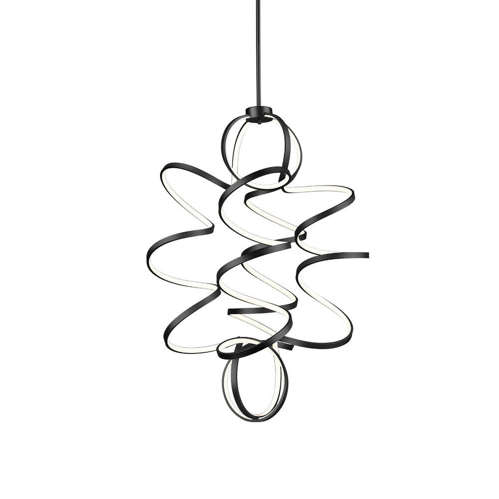 Synergy 41-in Black LED Chandeliers