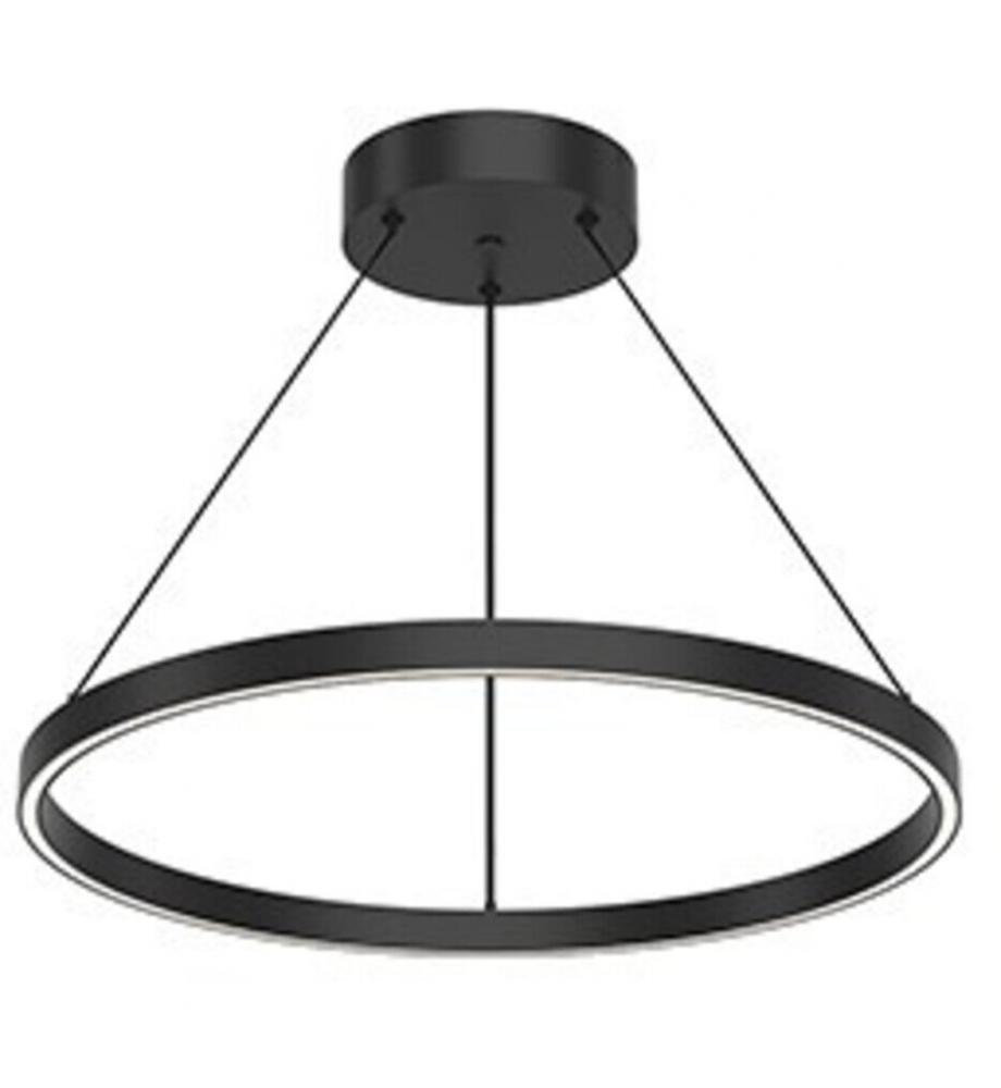 Cerchio 24-in Black LED Pendant