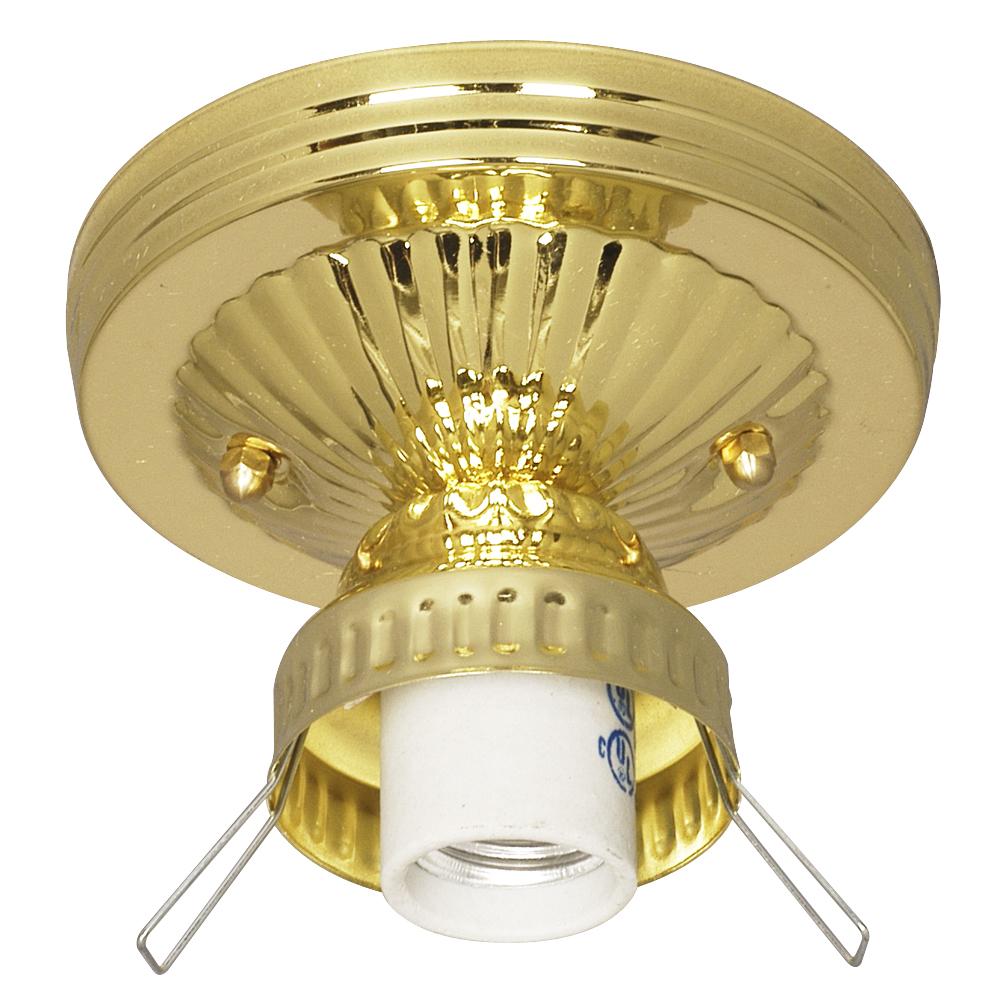 Ceiling Fixture Holder - Polished Brass