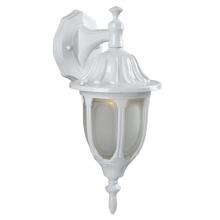 Galaxy Lighting 301130WH/FR - Outdoor Cast Aluminum Lantern - White w/ Frosted Glass