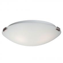 Galaxy Lighting 680416BN/WH-213NPF - Flush Mount Ceiling Light - in Brushed Nickel finish with White Glass