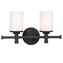 Galaxy Lighting 710652ORB - Two Light Vanity - Oil Rubbed Bronze w/ Satin White Glass