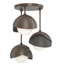 Hubbardton Forge - Canada 121374-SKT-05-20-GG0711 - Brooklyn 3-Light Double Shade Semi-Flush