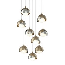 Hubbardton Forge - Canada 131105-SKT-LONG-84-85-GG0711 - Brooklyn 9-Light Double Shade Pendant