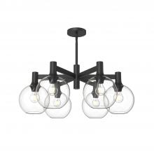 Alora Lighting CH506230MBCL - Castilla 29-in Clear Glass/Matte Black 6 Lights Chandeliers