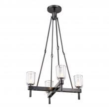 Alora Lighting PD338422UBCC - Lucian 22-in Clear Crystal/Urban Bronze 4 Lights Pendant
