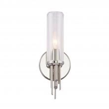 Alora Lighting WV335103PNCR - Torres 3-in Polished Nickel/Ribbed Glass 1 Light Wall/Vanity