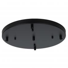 Russell Lighting AC5015/BK - Nova - 5 Port Round Canopy in Black