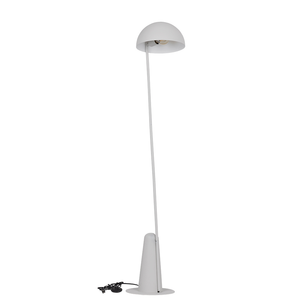 1 LT Floor Lamp w/ Grey Finish & Grey Metal Shade