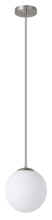 Eglo Canada 206421A - 1 LT Pendant w/ Matte Nickel Finish & White Glass Shade