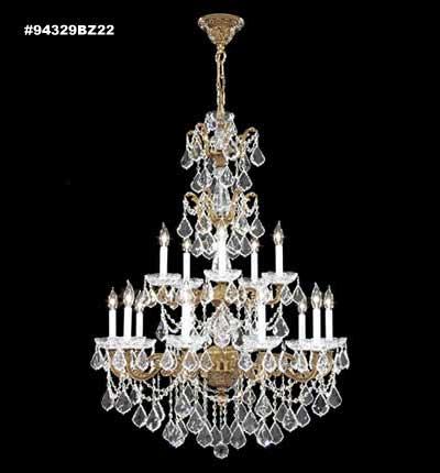 Madrid Cast Brass 15Arm Entry Chandelier