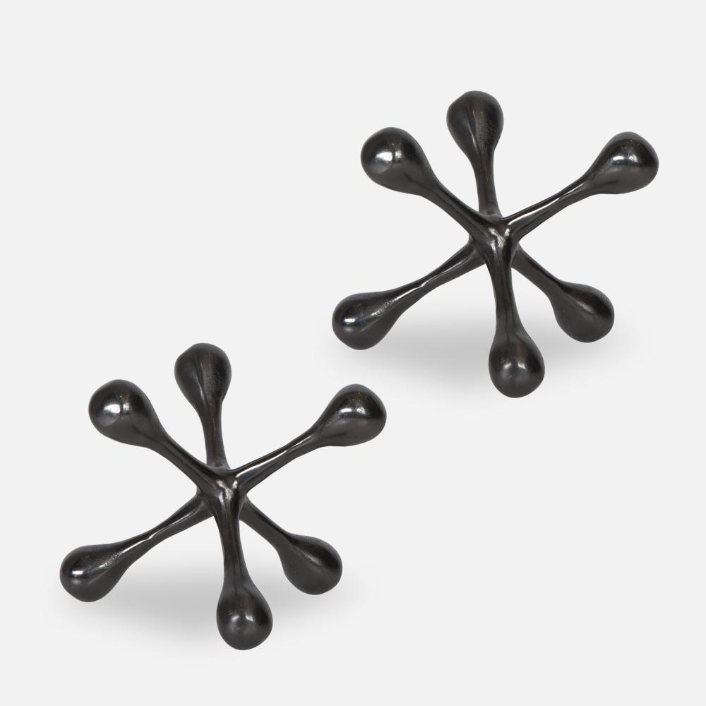Uttermost Harlan Black Nickel Objects Set/2