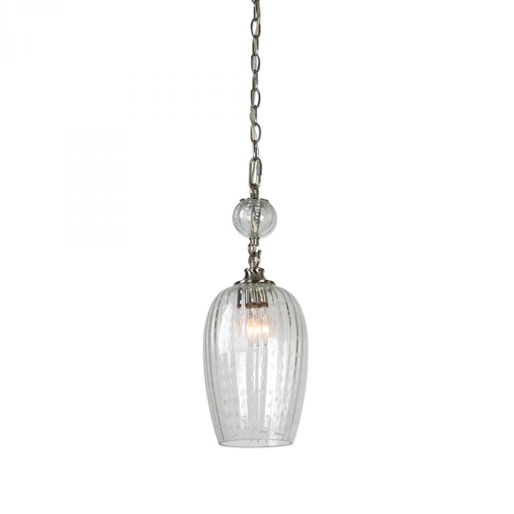 Uttermost Swiss Dot 1 Light Nickel Mini Pendant