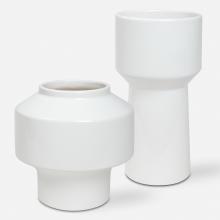 Uttermost 18049 - Uttermost Illumina Abstract White Vases Set/2