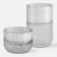 Uttermost 18071 - Uttermost Frost Silver Drip Glass Vases Set/2