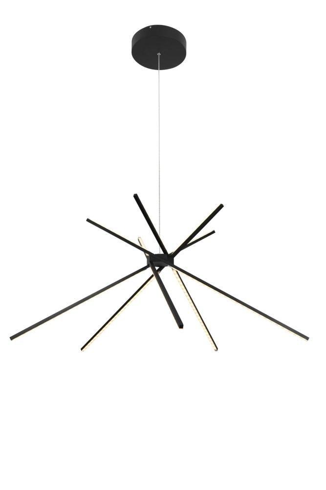 Matte Black LED Chandelier