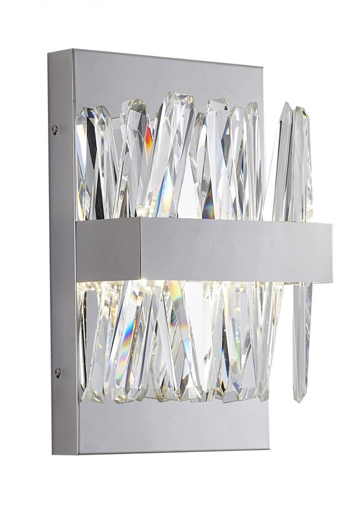 Stainless Steel & Crystal Wall Sconce