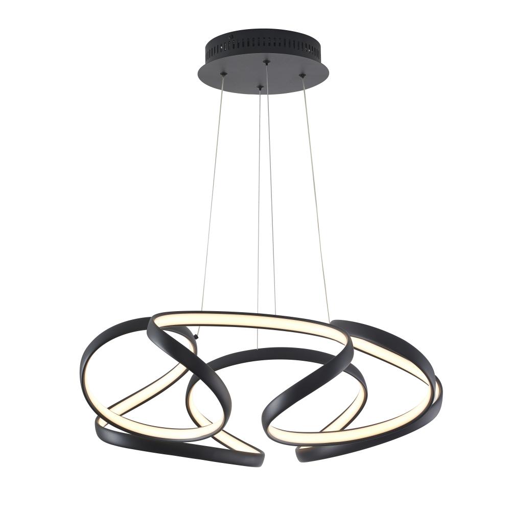 Matte Black LED Chandelier