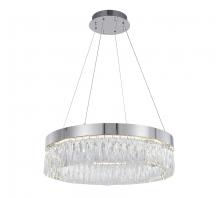 Bethel International Canada FT94C24CH - Stainless Steel & Crystal LED Chandelier