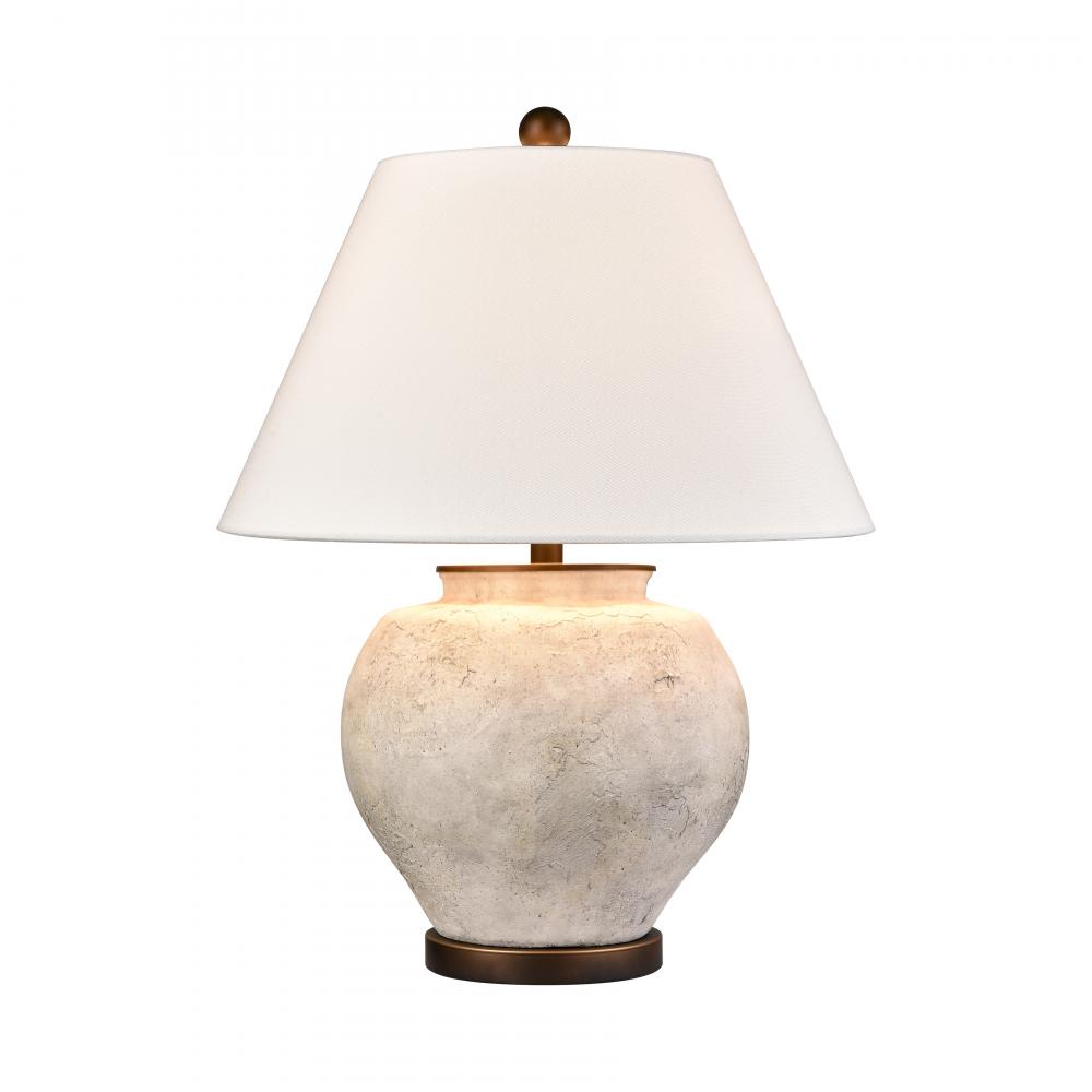 Erin 26&#39;&#39; High 1-Light Table Lamp - Aged White