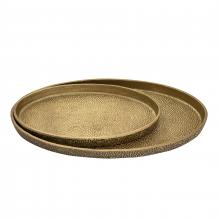 ELK Home H0807-10655/S2 - Oval Pebble Tray - Set of 2 Brass