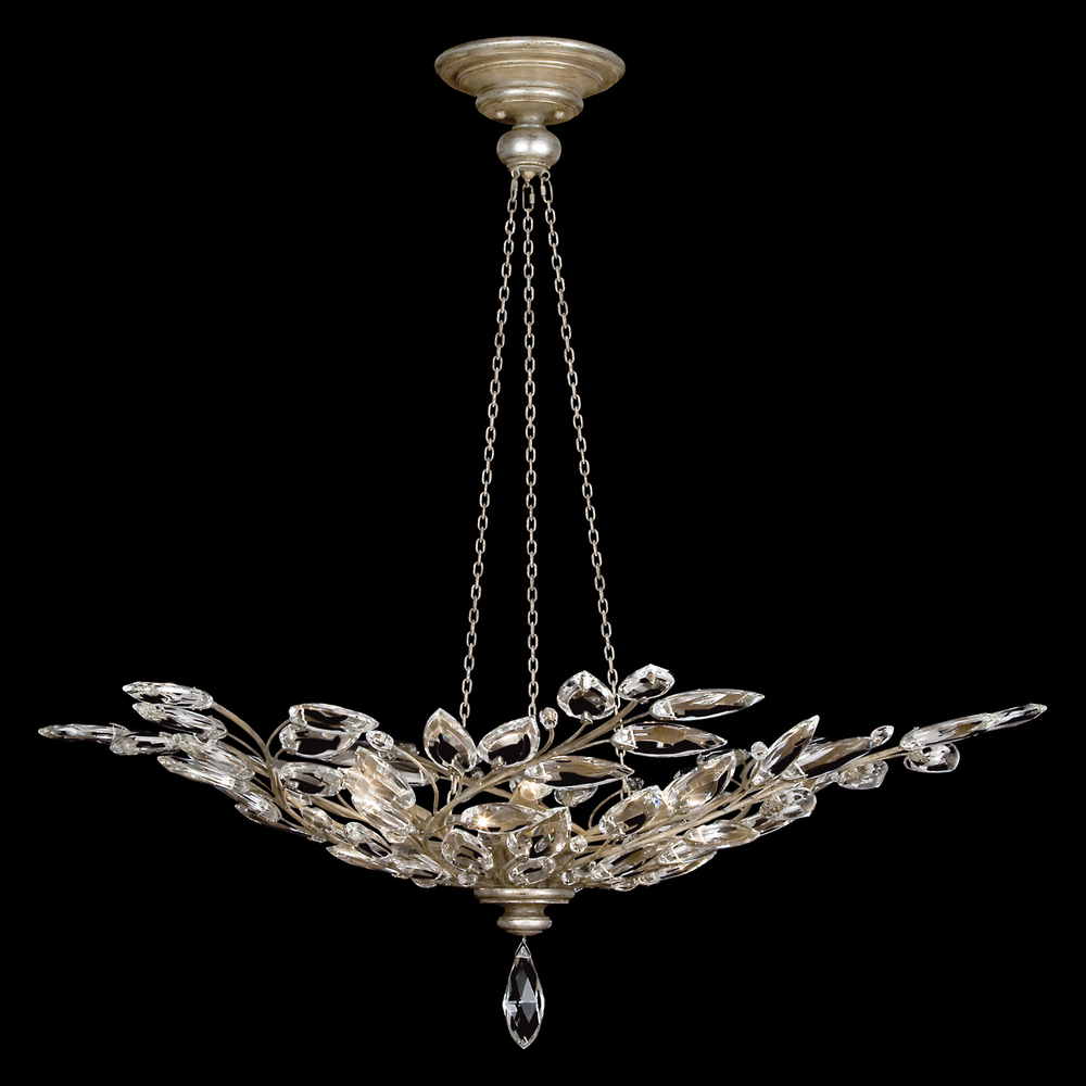 Crystal Laurel 47&#34;W Round Pendant